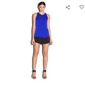 Royal blue silk tank top